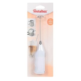 Espumador de leche Metaltex acero 21 cm blanco