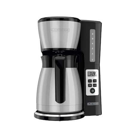 Cafetera de goteo Black + Decker de acero inoxidable