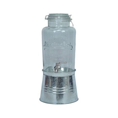 Vitrolero de vidrio Haus Galvanizad